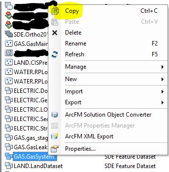 Figure 3. Copying Desired Feature Dataset