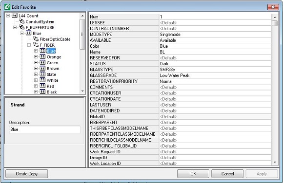 Figure 1. ArcFM™ System Favorite Manager