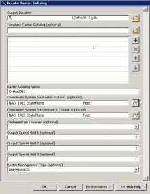Create Raster Catalog