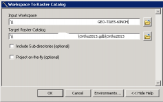 Workspace to Raster Catalog