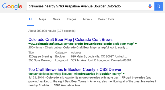 Google Search Results