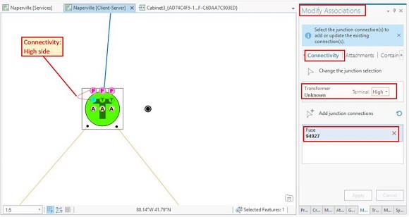 UNEA - NewServices - A-phase XFR high-side connection - Annotated Esri Utility Network - Adding New Services to Your Network
