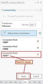 UNEA - NewServices - Connection Point - ABC - Connectivity Association - Apply - Annotated - Esri Utility Network - Adding New Services to Your Network