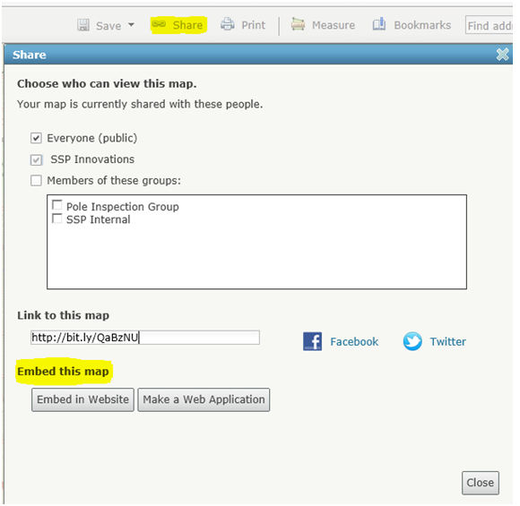creating-agol-outage-map-share-dialog