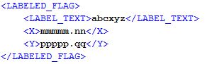 Representation of Labeled Flag Resource in XML