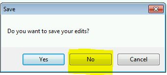 Figure 4.  Don't Save