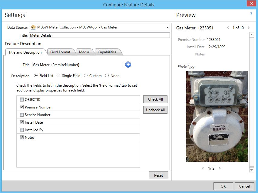 Configure Feature Details