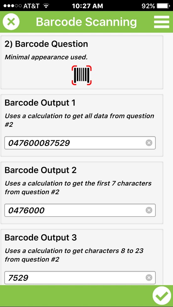 Figure 6. Survey123 App Field Population