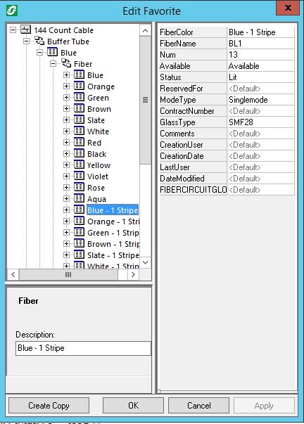 Figure 7. Created Cable Favorite