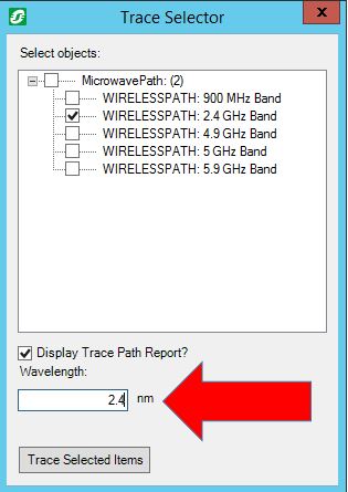 Figure 4. Tracing on Microwave Path