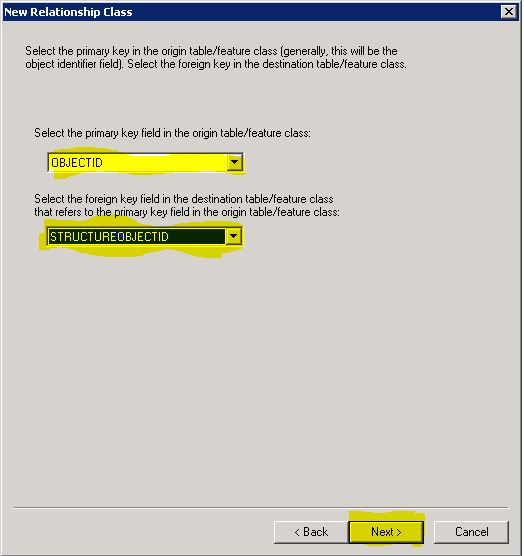 Figure 7. Choice of Primary and Foreign Keys
