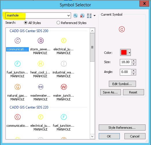 Figure 5. Symbol Selector Search