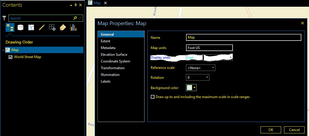 Figure 3. Map Display Units - Naming GIS Features