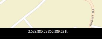 Figure 4. Coordinates at NAD83 - Naming GIS Features