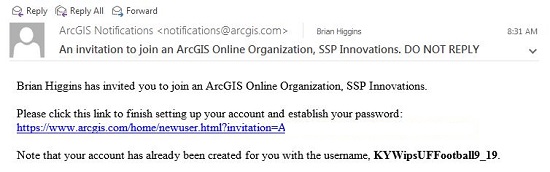 Figure 5. Emailed Invitation